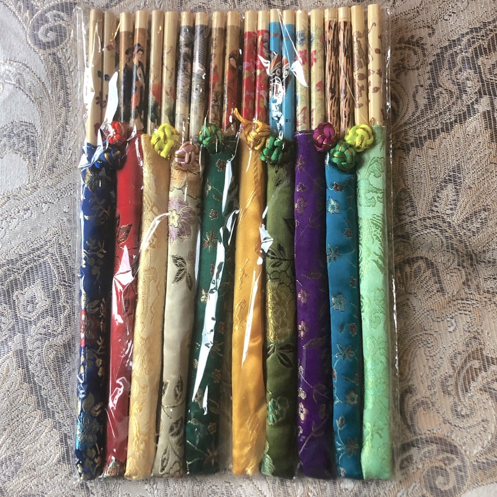 Set of 10 Bamboo Chopsticks